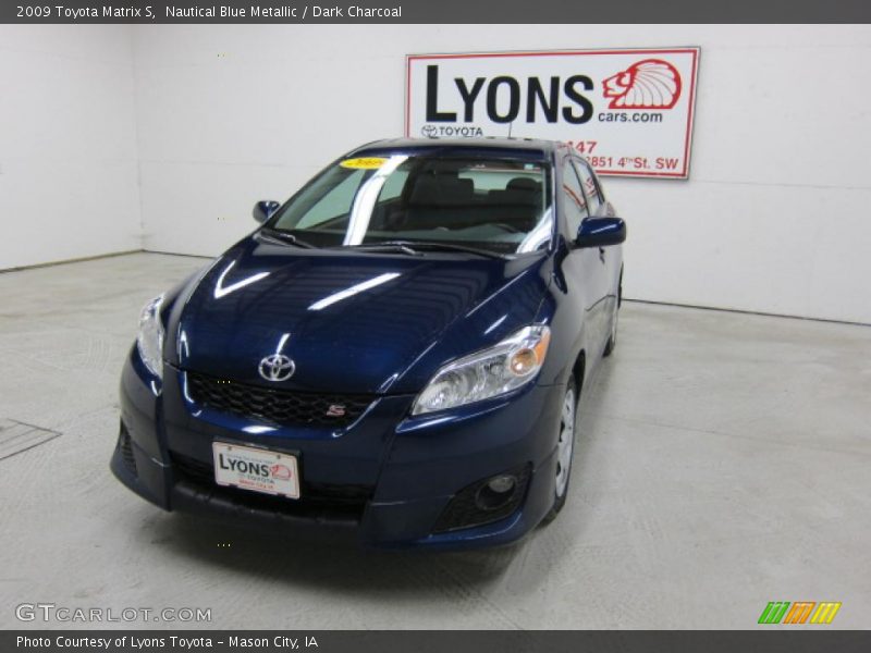 Nautical Blue Metallic / Dark Charcoal 2009 Toyota Matrix S