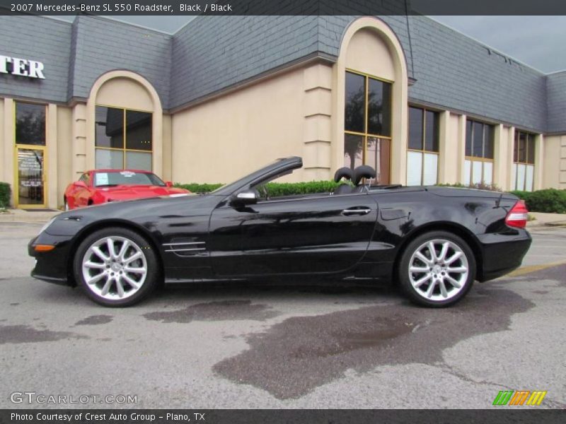 Black / Black 2007 Mercedes-Benz SL 550 Roadster