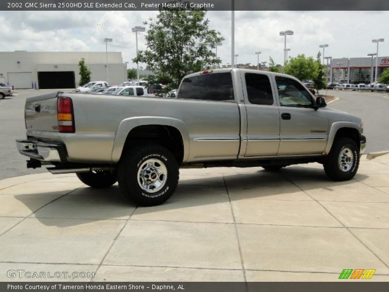 Pewter Metallic / Graphite 2002 GMC Sierra 2500HD SLE Extended Cab