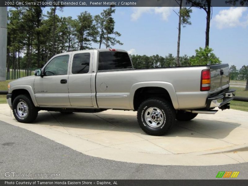 Pewter Metallic / Graphite 2002 GMC Sierra 2500HD SLE Extended Cab