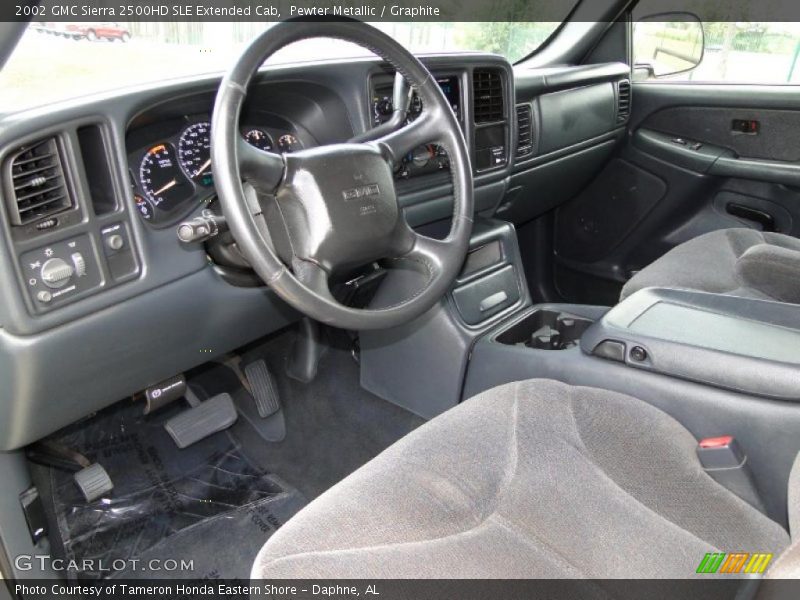 Graphite Interior - 2002 Sierra 2500HD SLE Extended Cab 