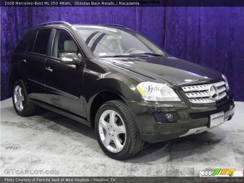 Obsidian Black Metallic / Macadamia 2008 Mercedes-Benz ML 350 4Matic