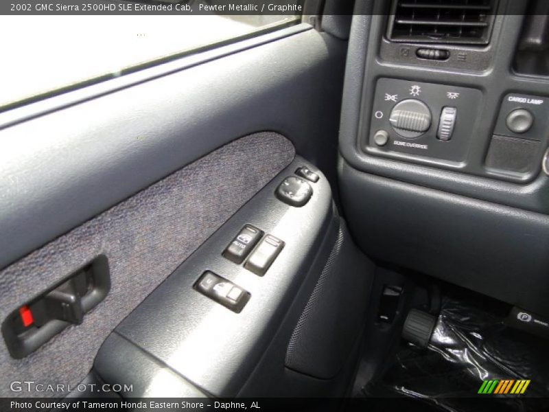 Pewter Metallic / Graphite 2002 GMC Sierra 2500HD SLE Extended Cab