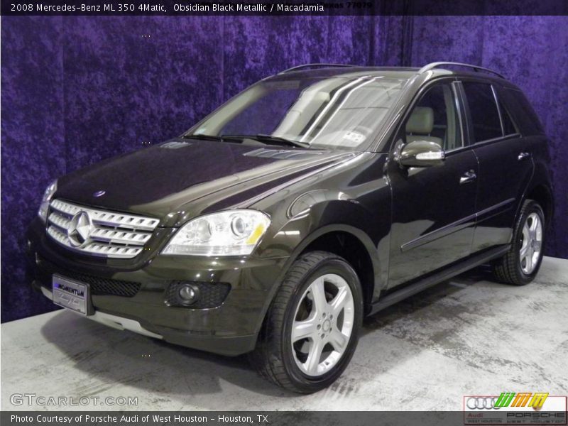 Obsidian Black Metallic / Macadamia 2008 Mercedes-Benz ML 350 4Matic