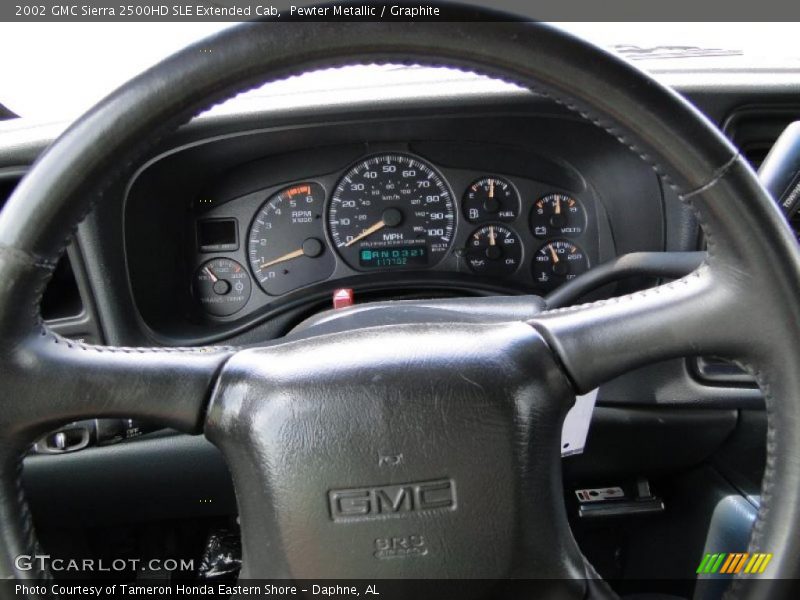Pewter Metallic / Graphite 2002 GMC Sierra 2500HD SLE Extended Cab