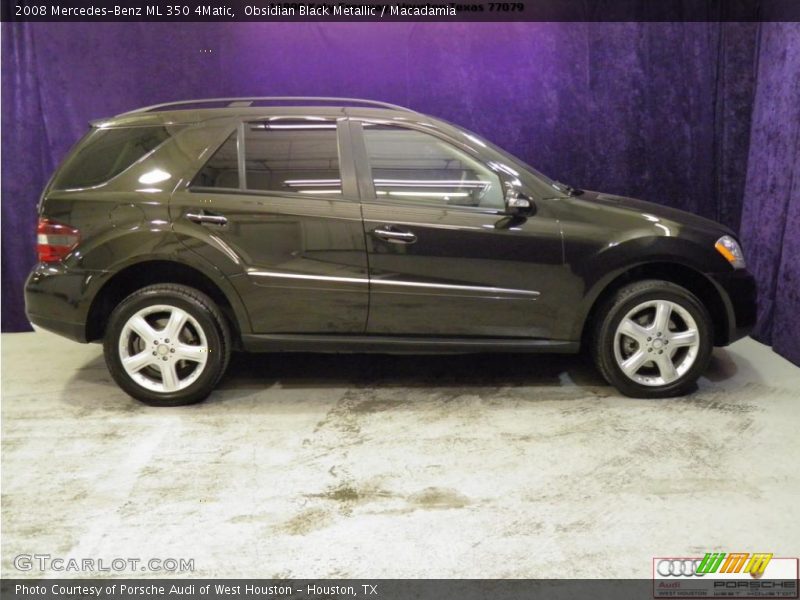 Obsidian Black Metallic / Macadamia 2008 Mercedes-Benz ML 350 4Matic