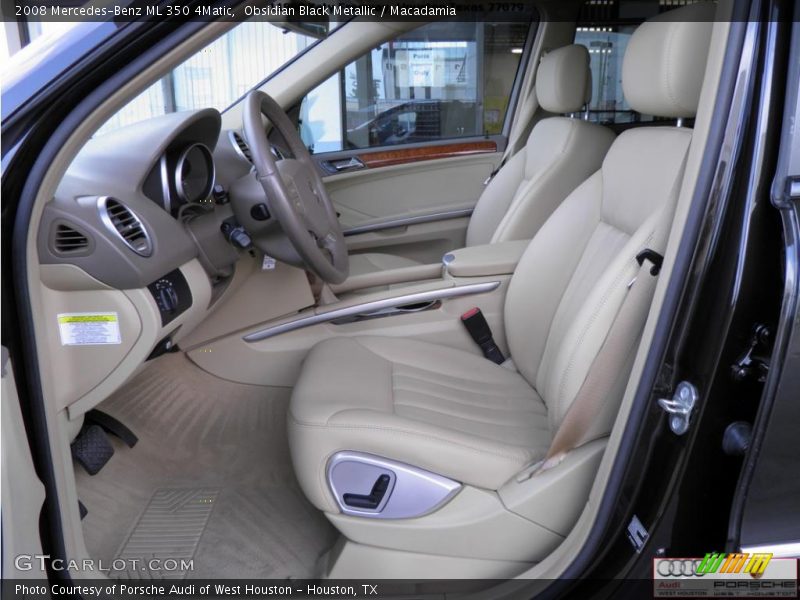 Obsidian Black Metallic / Macadamia 2008 Mercedes-Benz ML 350 4Matic