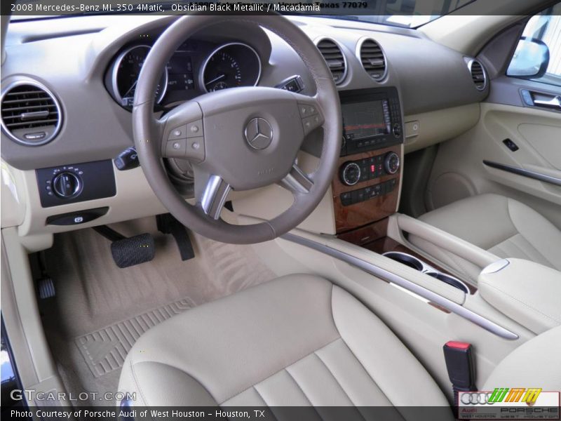 Obsidian Black Metallic / Macadamia 2008 Mercedes-Benz ML 350 4Matic