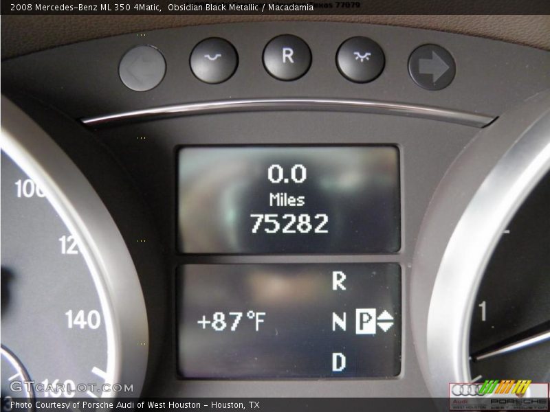 Obsidian Black Metallic / Macadamia 2008 Mercedes-Benz ML 350 4Matic