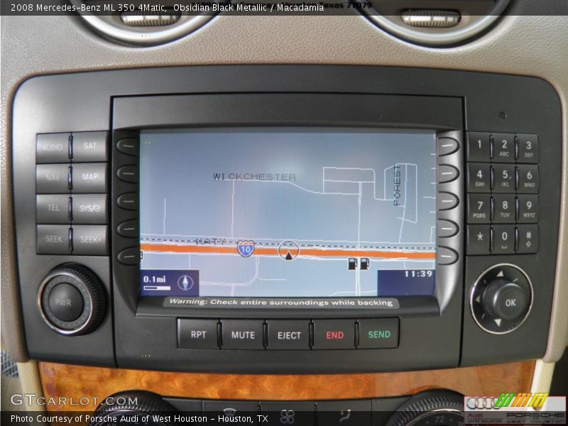 Navigation of 2008 ML 350 4Matic