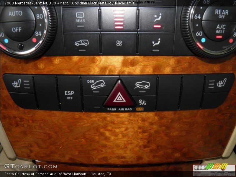 Obsidian Black Metallic / Macadamia 2008 Mercedes-Benz ML 350 4Matic