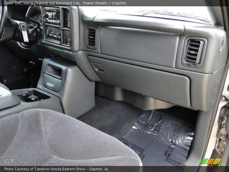 Pewter Metallic / Graphite 2002 GMC Sierra 2500HD SLE Extended Cab