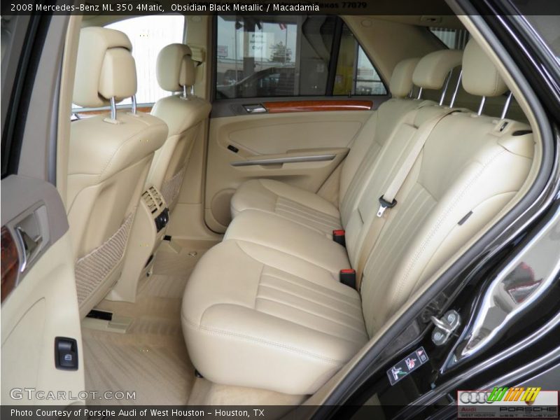 Obsidian Black Metallic / Macadamia 2008 Mercedes-Benz ML 350 4Matic