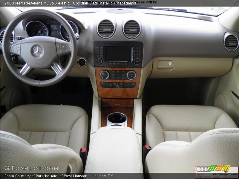 Obsidian Black Metallic / Macadamia 2008 Mercedes-Benz ML 350 4Matic