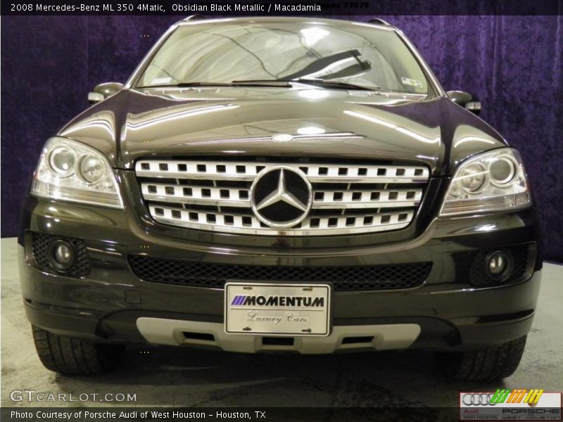 Obsidian Black Metallic / Macadamia 2008 Mercedes-Benz ML 350 4Matic
