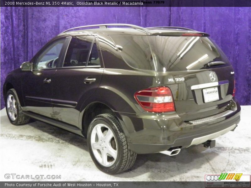 Obsidian Black Metallic / Macadamia 2008 Mercedes-Benz ML 350 4Matic
