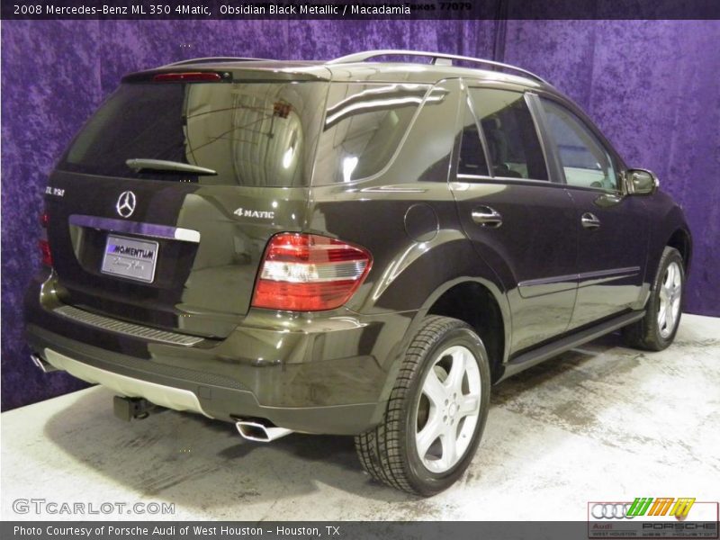 Obsidian Black Metallic / Macadamia 2008 Mercedes-Benz ML 350 4Matic
