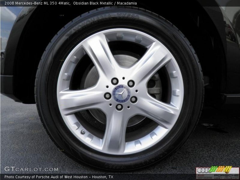 Obsidian Black Metallic / Macadamia 2008 Mercedes-Benz ML 350 4Matic