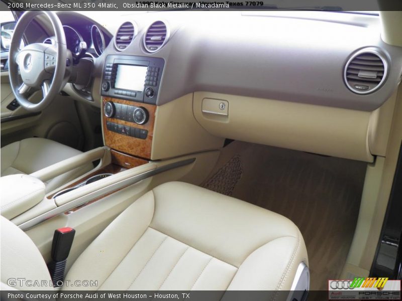 Obsidian Black Metallic / Macadamia 2008 Mercedes-Benz ML 350 4Matic