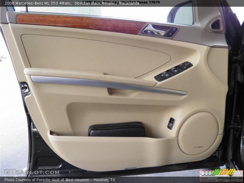Obsidian Black Metallic / Macadamia 2008 Mercedes-Benz ML 350 4Matic