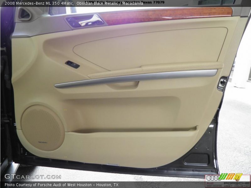 Obsidian Black Metallic / Macadamia 2008 Mercedes-Benz ML 350 4Matic