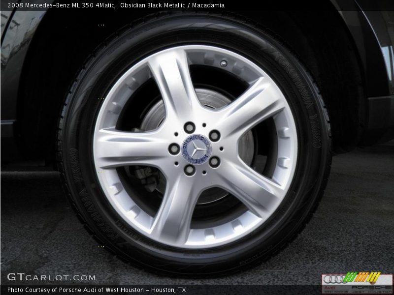 Obsidian Black Metallic / Macadamia 2008 Mercedes-Benz ML 350 4Matic