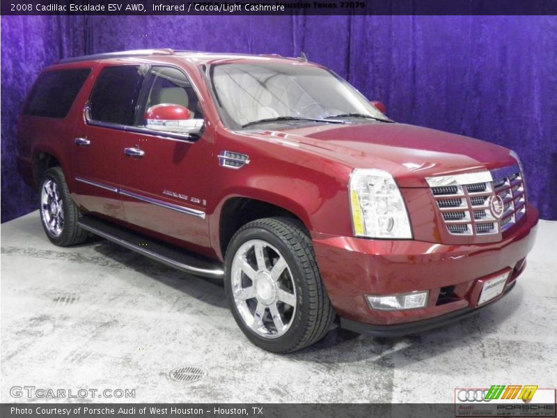Infrared / Cocoa/Light Cashmere 2008 Cadillac Escalade ESV AWD
