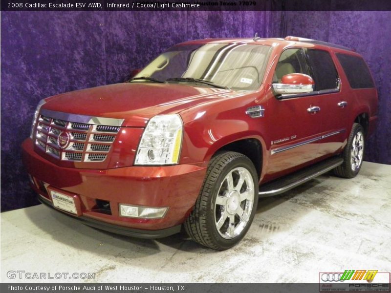 Infrared / Cocoa/Light Cashmere 2008 Cadillac Escalade ESV AWD