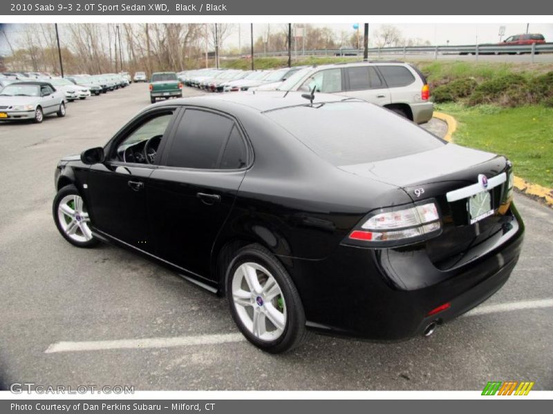 Black / Black 2010 Saab 9-3 2.0T Sport Sedan XWD