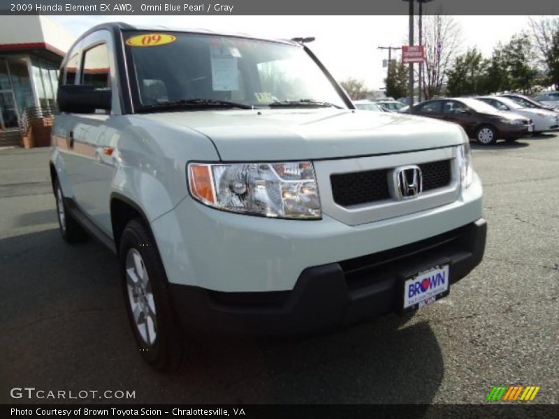 Omni Blue Pearl / Gray 2009 Honda Element EX AWD