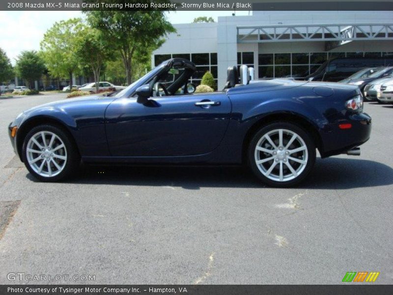 Stormy Blue Mica / Black 2008 Mazda MX-5 Miata Grand Touring Hardtop Roadster