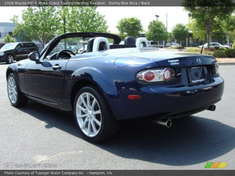 Stormy Blue Mica / Black 2008 Mazda MX-5 Miata Grand Touring Hardtop Roadster