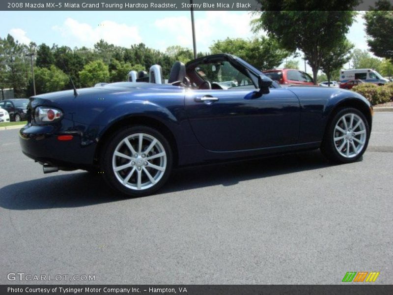 Stormy Blue Mica / Black 2008 Mazda MX-5 Miata Grand Touring Hardtop Roadster