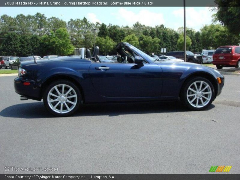 Stormy Blue Mica / Black 2008 Mazda MX-5 Miata Grand Touring Hardtop Roadster