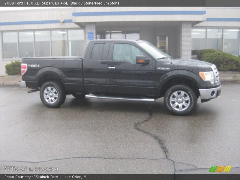 Black / Stone/Medium Stone 2009 Ford F150 XLT SuperCab 4x4