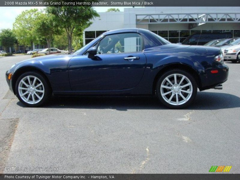 Stormy Blue Mica / Black 2008 Mazda MX-5 Miata Grand Touring Hardtop Roadster