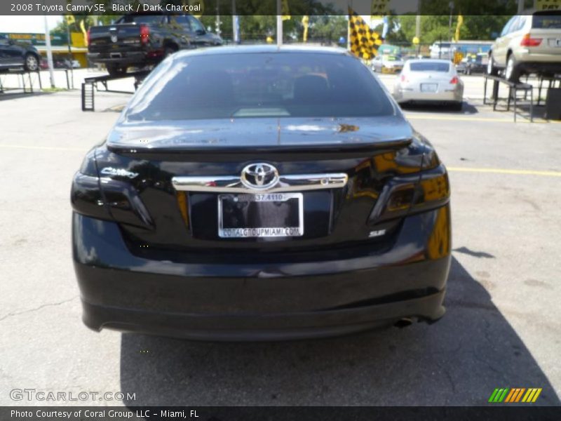 Black / Dark Charcoal 2008 Toyota Camry SE
