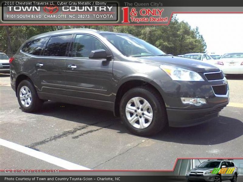 Cyber Gray Metallic / Ebony 2010 Chevrolet Traverse LS