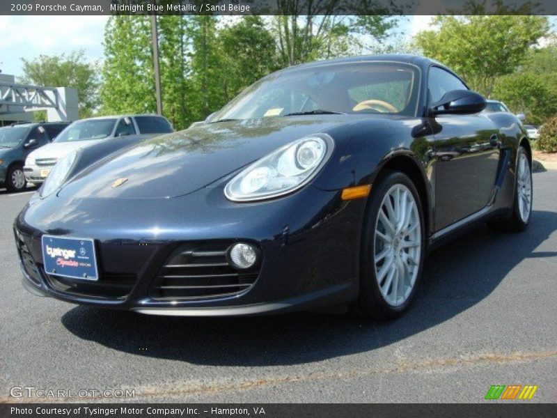 Midnight Blue Metallic / Sand Beige 2009 Porsche Cayman