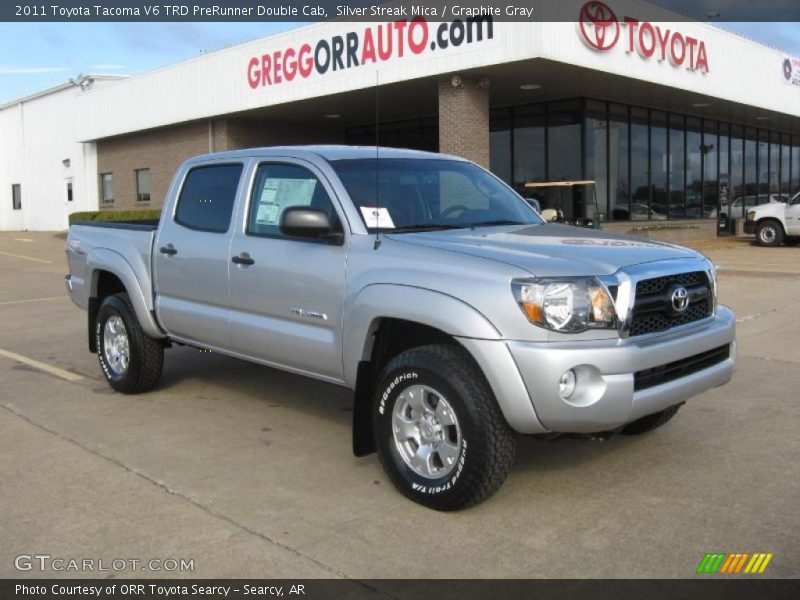Silver Streak Mica / Graphite Gray 2011 Toyota Tacoma V6 TRD PreRunner Double Cab