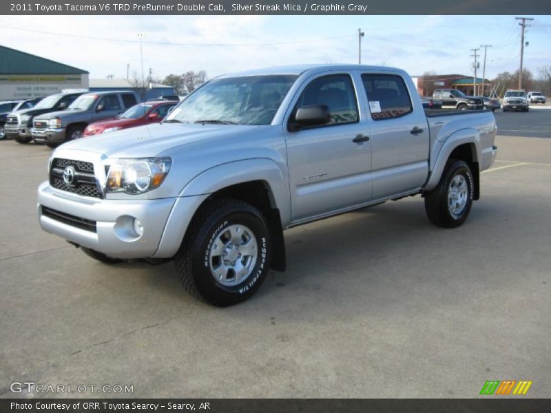 Silver Streak Mica / Graphite Gray 2011 Toyota Tacoma V6 TRD PreRunner Double Cab