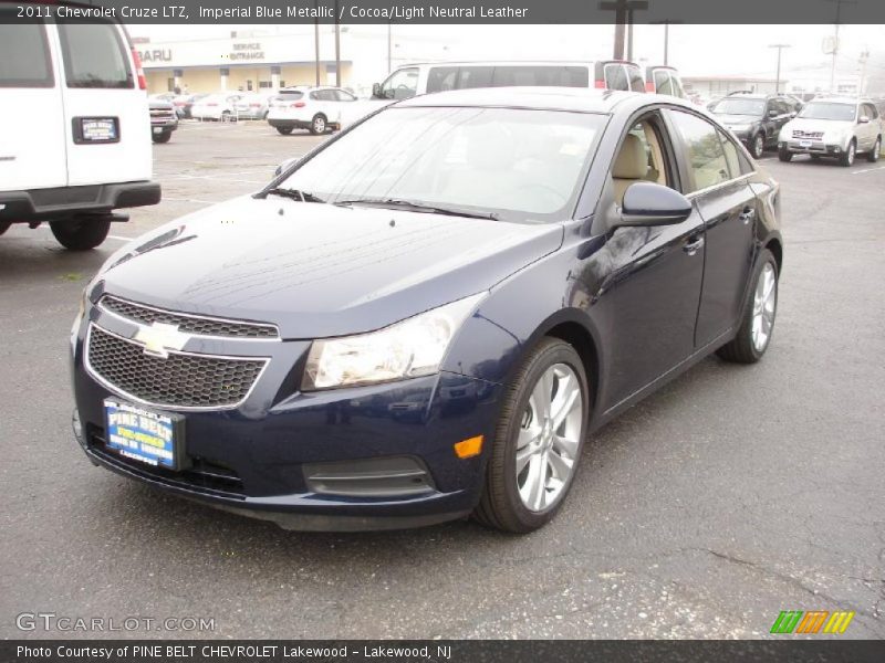 Imperial Blue Metallic / Cocoa/Light Neutral Leather 2011 Chevrolet Cruze LTZ