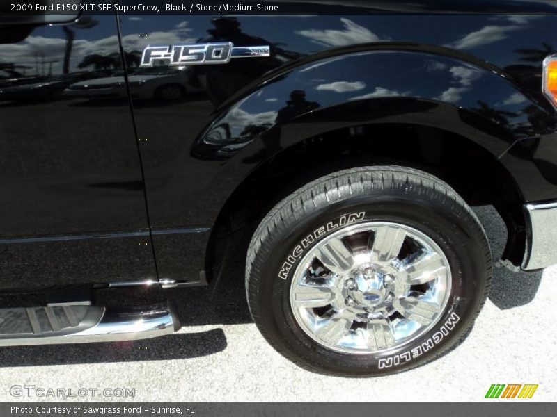 Black / Stone/Medium Stone 2009 Ford F150 XLT SFE SuperCrew