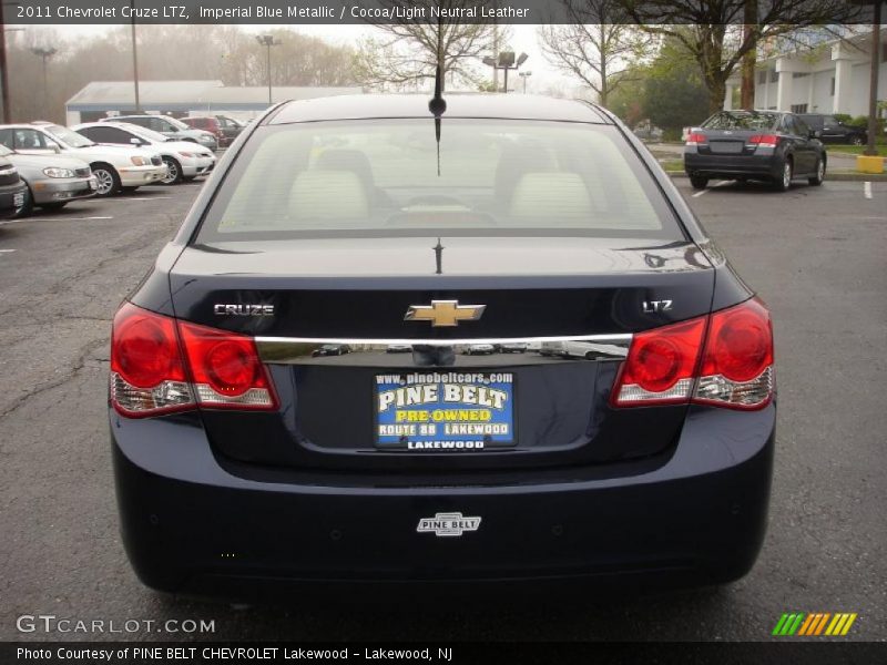 Imperial Blue Metallic / Cocoa/Light Neutral Leather 2011 Chevrolet Cruze LTZ