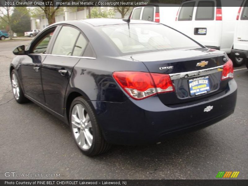 Imperial Blue Metallic / Cocoa/Light Neutral Leather 2011 Chevrolet Cruze LTZ