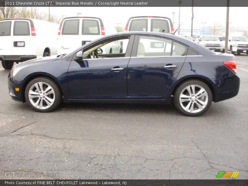 Imperial Blue Metallic / Cocoa/Light Neutral Leather 2011 Chevrolet Cruze LTZ