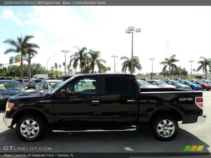 Black / Stone/Medium Stone 2009 Ford F150 XLT SFE SuperCrew