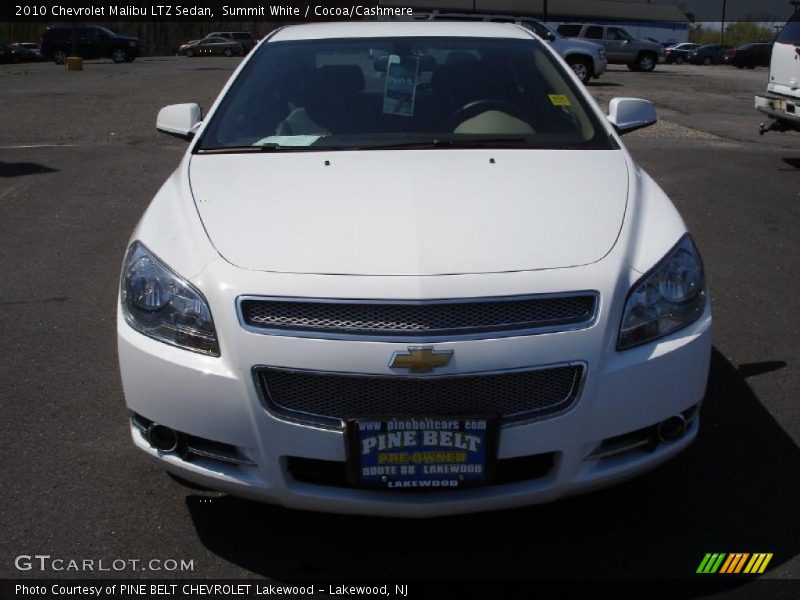 Summit White / Cocoa/Cashmere 2010 Chevrolet Malibu LTZ Sedan