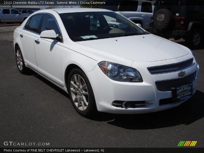 Summit White / Cocoa/Cashmere 2010 Chevrolet Malibu LTZ Sedan