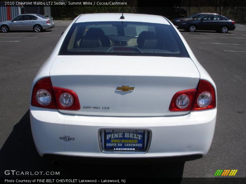 Summit White / Cocoa/Cashmere 2010 Chevrolet Malibu LTZ Sedan